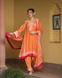 Amber Orange Phiran Suit Set