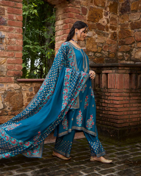 Cobalt Blue A-Line Suit Set