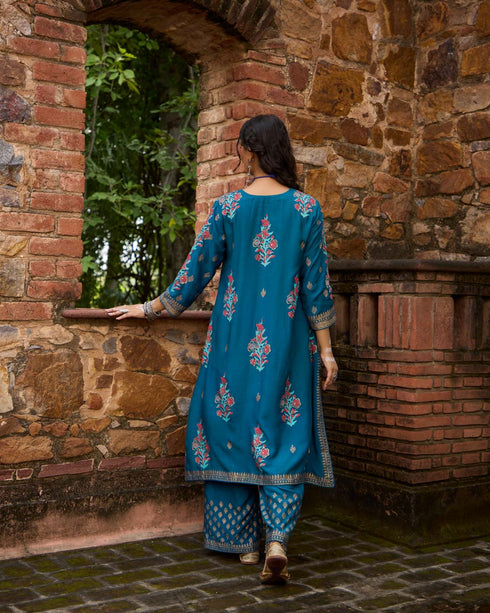 Cobalt Blue A-Line Suit Set