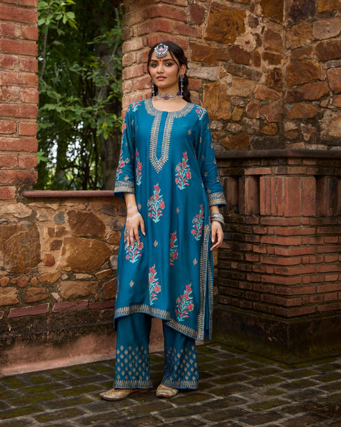 Cobalt Blue A-Line Suit Set